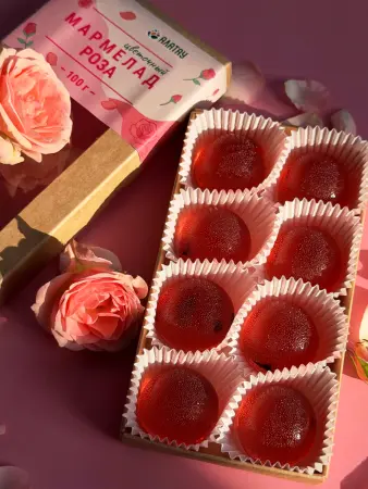 Мармелад цветочный Роза в крафтовой упаковке 100 г Мармелад цветочный Роза в крафтовой упаковке 100 г
