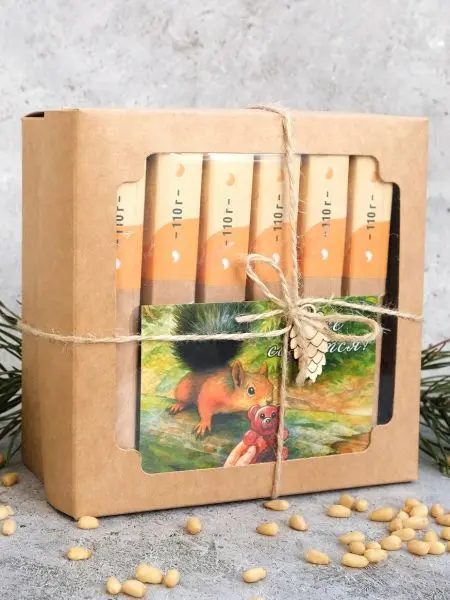 Подарочный набор мармелад с кедровыми орехами 6 шт по 110 г